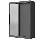Шкаф-купе Лето-2 1.5 с зеркалом (Графит)