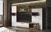 Гостиная Бастон (Дуб делано/Белый гладкий)