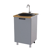Шкаф нижний мойка 5М кухня Квадро без столешницы (Дуб сонома/Белый снег)