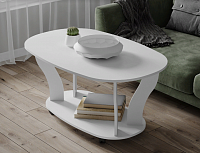 Стол журнальный Консул-3 (Белый древесные поры)