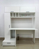 Стол письменный с надстройкой Крафт (Белый) Стол письменный с надстройкой Крафт (Белый)