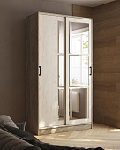 Шкаф-купе Стиль-2 1200 (Дуб крафт серый/Дуб крафт белый) 