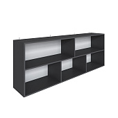 Полка навесная открытая Мадрид ПНО-2 1,8 (Графит серый)