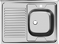 Мойка накладная Юкинокс Стандарт-800 левая (Металлик)