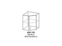 Шкаф верхний ШВУ 590 кухня Техно New (Бетон светлый)