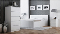 Кровать Сура 1.4 с настилом (Белый)