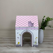 Стол Домик (Белое дерево/Розовый)